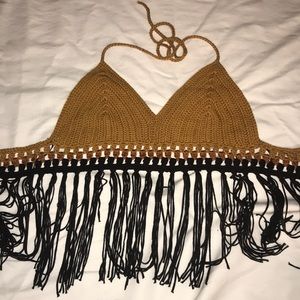 Woven Tribal Crop Top